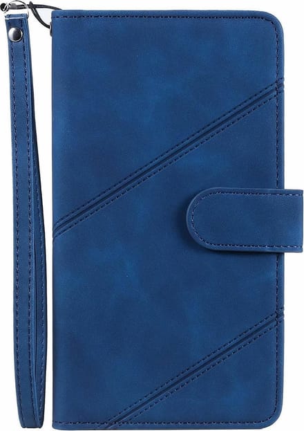 Hoesje geschikt voor iPhone 7 - Bookcase - Koord - Pasjeshouder - Portemonnee - Kunstleer - Blauw