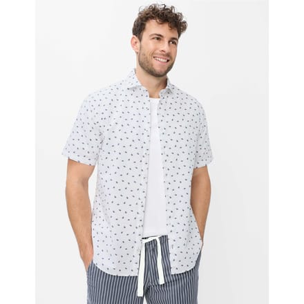 Brax Heren Overhemd  Style HARDY white, wit, maat S