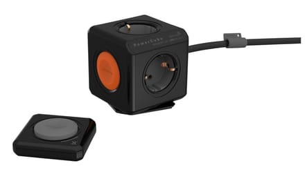 DesignNest PowerCube Extended - afstandsbediening - Schuko - Zwart