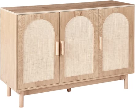 COSTELLO - Dressoir met 3 deuren - Lichtbruin - Vezelplaat