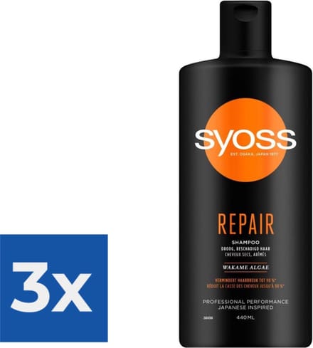Syoss - Shampoo - Repair - 440ml x 3
