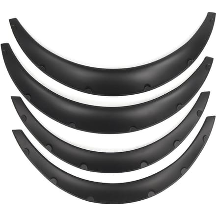 4 stuks Flexibele Spatbordverbreders Brede Wielkasten Spatschermen Mat Zwart Universele Auto Onderdelen gray