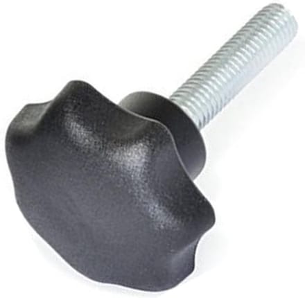 Gripbout. M6 x 25mm. lang.| zwart. Din-6336a. Deltafix.