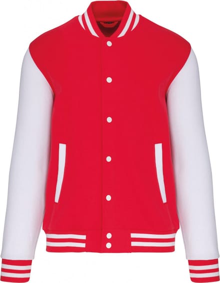 Kariban College jacket unisex K497 - Red / White - M