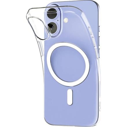 Puro 0.3 MAG Ultra-Slim TPU Case Compatible with MagSafe for iPhone 17 - Transparent