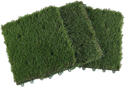 Kunstgras Tegels - Decoratie Gazon - Creatieve Projecten - Realistisch Uiterlijk - 30x30cm - Groen
