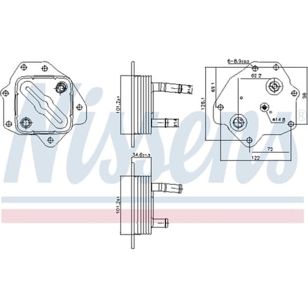 Olie radiator NISSENS 91443