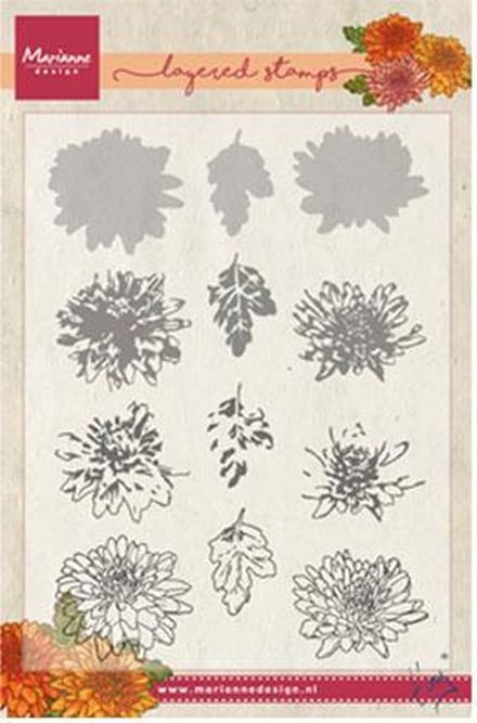 Marianne Design Stempel Tinys Chrysant - layering TC0858