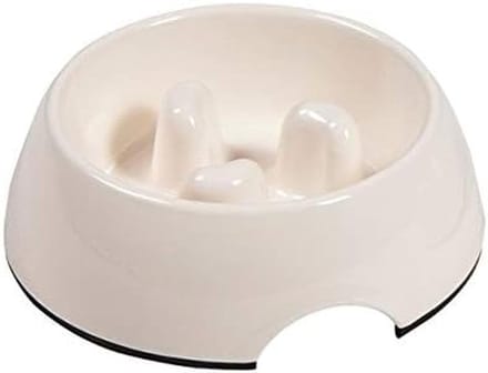 Voederdispenser - Voerbak - Langzamer Eten - Verhoogt Eetcomfort - 22 cm - Wit