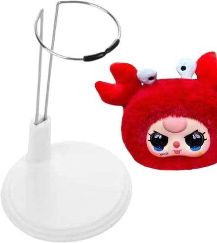 Poppenstandaard - Displayhouder Poppen - Poppen Presenteren - Verstelbare Houder - 20 cm - Wit