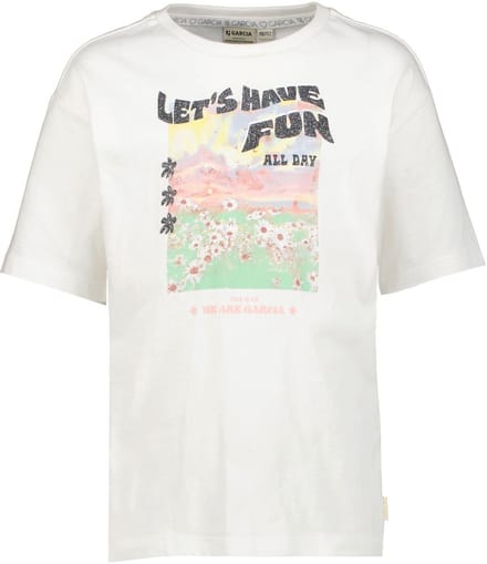 GARCIA Meisjes T-shirt Wit - Maat 92/98