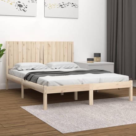 vidaXL - Bedframe - zonder - matras - massief - grenenhout - 160x200 - cm