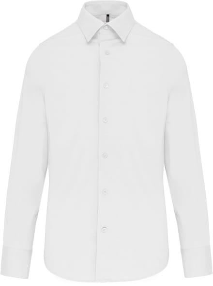 Kariban Heren stretch overhemd lange mouwen K529 - White - S