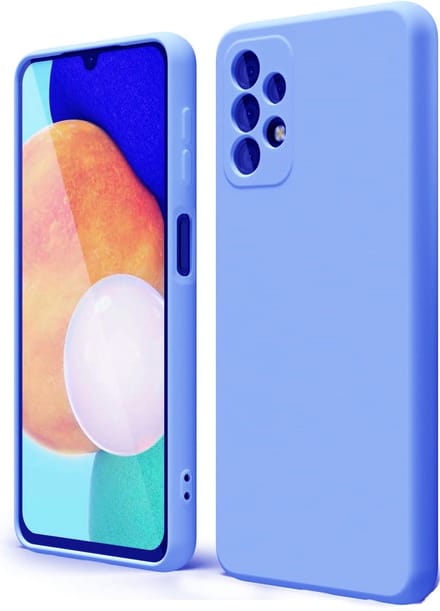 Solid hoesje Geschikt voor: Samsung Galaxy A33 5G Soft Touch Liquid Silicone Flexible TPU Rubber - Blauw/Paars