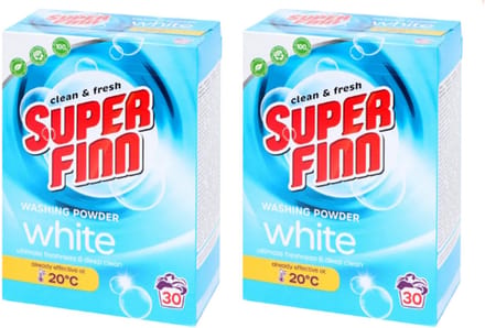 Superfinn waspoeder White 30 wasbeurten X2