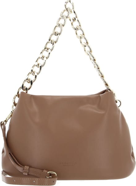 SEIDENFELT MANUFAKTUR Schoudertas Eke Small Hobo Almond / Gold Lichtbruin