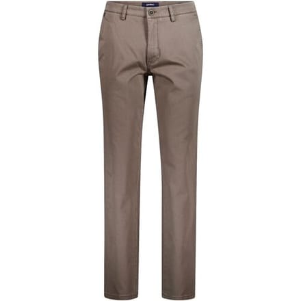 Gardeur Broek Benito Authentic Chino Look Structure Weave Comfort Stretch Donker Taupe / male