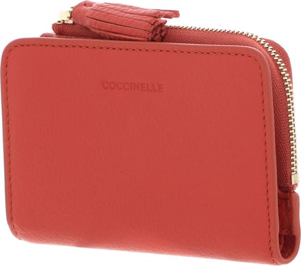 COCCINELLE Leren Portemonnee Tassel Wallet Grenadine Red Lichtrood