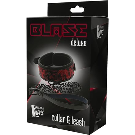 Dreamtoys Blaze deluxe halsband & riem - Rood