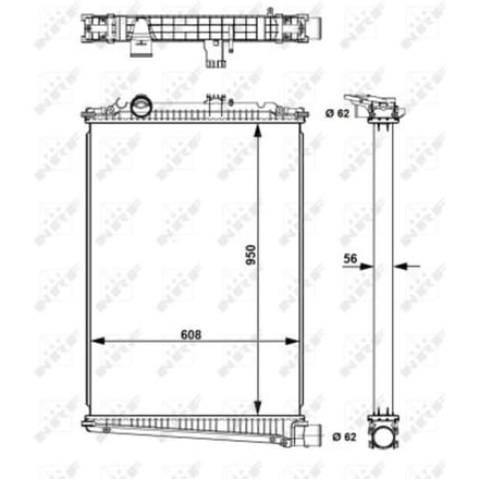 Radiator, motorkoeling NRF 509679