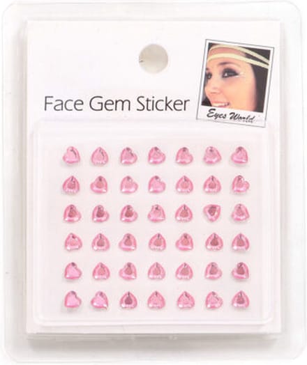 Glitters - Face en Body Opplak Steentjes - Roze - Hartjes - Een Formaat