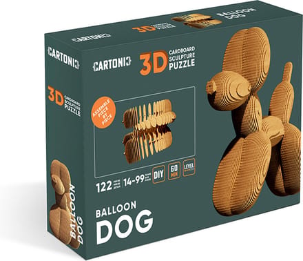 CARTONIC 3D PUZZEL- BALLOON DOG- 3D puzzel-karton-decoratie-kinderen-puzzel-DIY