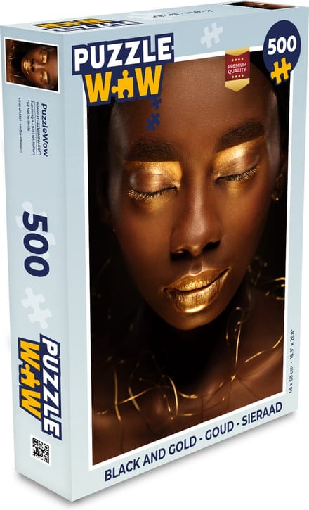 Puzzel Black and Gold - Goud - Sieraad - Legpuzzel - Puzzel 500 stukjes