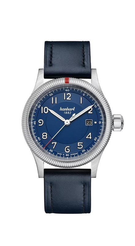 Hanhart Pioneer One Horloge Blauw, zwarte band