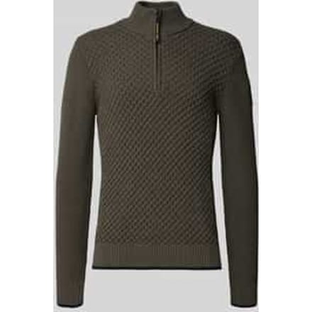 Gebreide pullover met geribde boorden