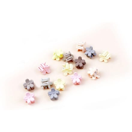 100 stuks Kleine Haarspeldjes Vlinderdas Bloem Vruchtvormig Schattig Draagbaar Gemengde Heldere Kleur Mini Haarklauw white