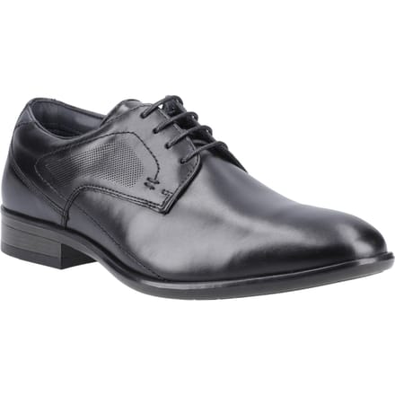 Pod Carl Leren Heren Zwarte Veterschoenen