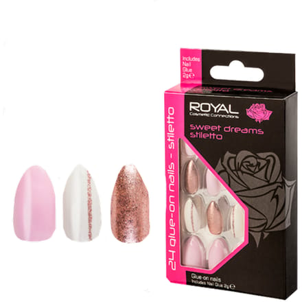 Royal Kunstnagels Sweet Dreams Stiletto - 24 stuks