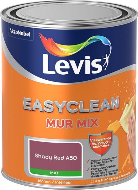Levis - Easyclean Mur Mat Mix - Shady Red A50 - Mengverf - 1 L