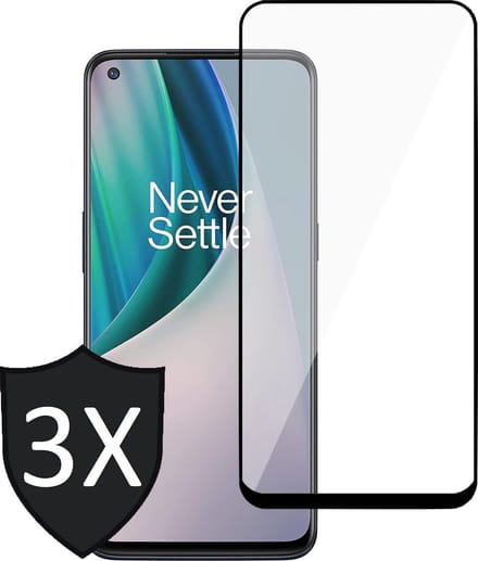 Screenprotector geschikt voor OnePlus Nord N10 5G - 3x Screen Protector Glas Full