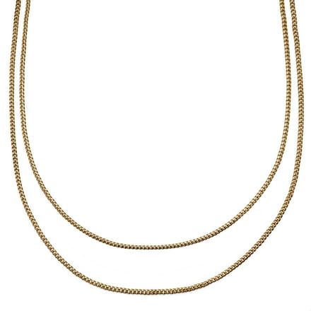 Rico Gelaagde Goudkleurige Dubbele Schakelketting