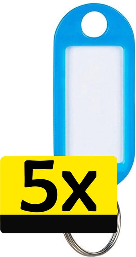 Sleutellabels Label Sleutel Sleutelhanger Gekleurde Bagagelabel Sleutelhanger Reislabel - Blauw - 5 Stuks