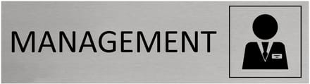 CombiCraft Aluminium deurbordje Management 165x45mm met tape - per stuk