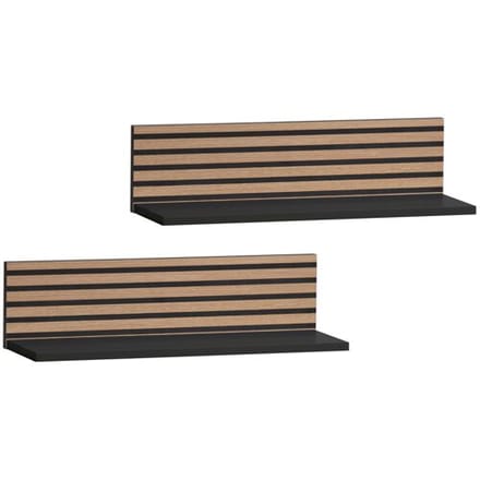 Schildmeyer Set van 2 wandplanken Ryker (Matzwart)