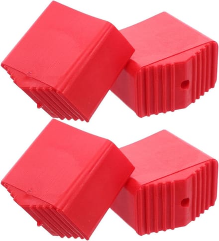 Antislip Laddervoeten - Ladderpads Rubber - Veilig Werken - Universele Pasvorm - 4.7x4.5x2.5CM - Rood