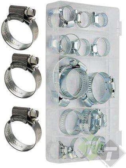 Slangklemmen set - 40 delig - 25, 27, 22, 35, 40, 12, 15, 20mm