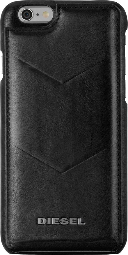 Diesel hoesje lederen flipcase geschikt voor iPhone 6 6s - Zwart