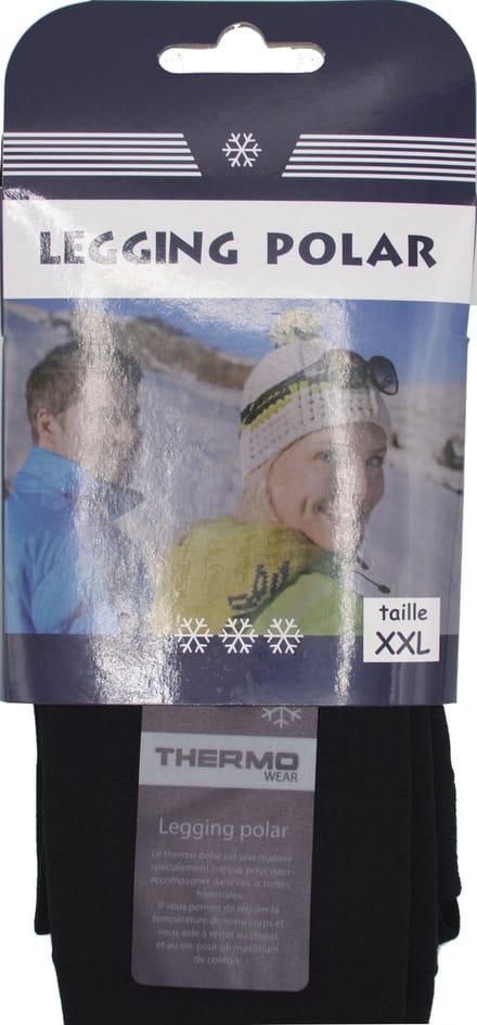 Polar legging dames zwart -2 paar- maat S/M