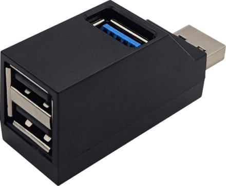 USB Splitter 3 Poorten - High Speed 3.0 / 2.0 HUB - Computer - Zwart