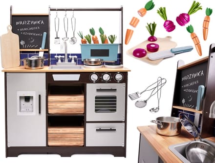 Playwell - XXL Houten Kinderkeuken Wit - Inclusief Accessoires