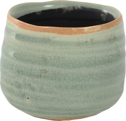 Ter Steege - Keramiek Bloempot - Groen - D8 x H7 cm - Opening 5,5 cm - 3 stuks