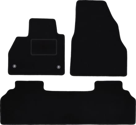 Zwarte velours vloermatten voor: Mercedes Citan Kombivan (2012-)