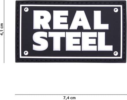 101 Inc Embleem 3D Pvc Real Steel Zwart   17014
