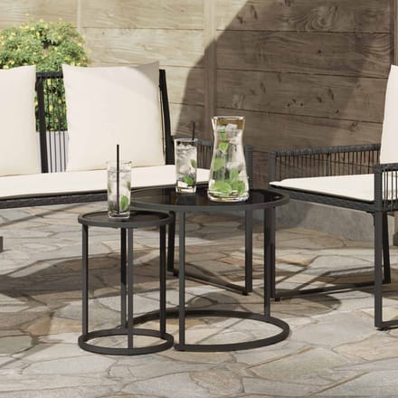 vidaXL - Koffietafel - Set - 2 - st - 55 - x - 55 - x - 45 - cm - staal