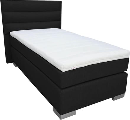 Slaaploods.nl Romance - Boxspring inclusief matras - 90x220 cm - Zwart