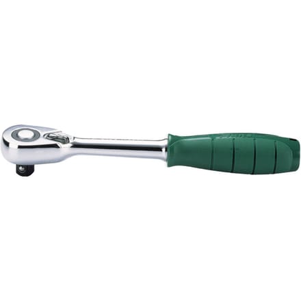 Ratelsleutel 3/8" (10mm) 195mm, 48 tanden, kunststof handvat